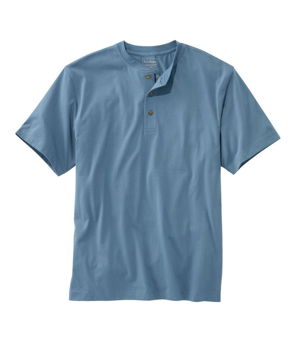 L.L.Bean Men's Carefree Unshrinkable Tee, Traditional Fit, Henley CLOTHING|SALE