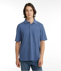 L.L.Bean Men's Premium Double L® Polo, Hemmed Short-Sleeve with Pocket CLOTHING|SALE