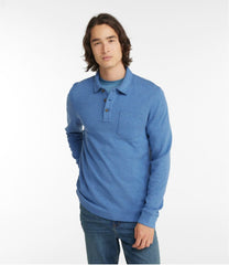 L.L.Bean Men's Washed Cotton Double-Knit Polo, Long-Sleeve CLOTHING|SALE