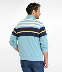 L.L.Bean Men's Bean's Vintage Soft Rugby, Mockneck, Chest Stripe CLOTHING|SALE