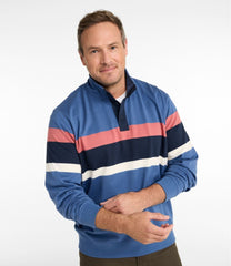 L.L.Bean Men's Bean's Vintage Soft Rugby, Mockneck, Chest Stripe CLOTHING|SALE