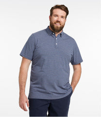 L.L.Bean Men's Comfort Stretch Performance® Pima Polo, Short-Sleeve, Stripe CLOTHING|SALE