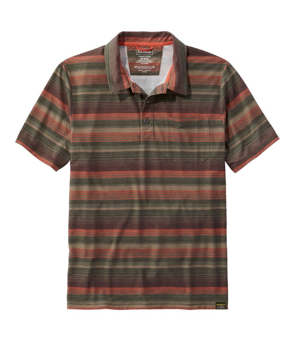 L.L.Bean Men's Everyday SunSmart® Polo 2.0, Short-Sleeve Stripe CLOTHING|SALE