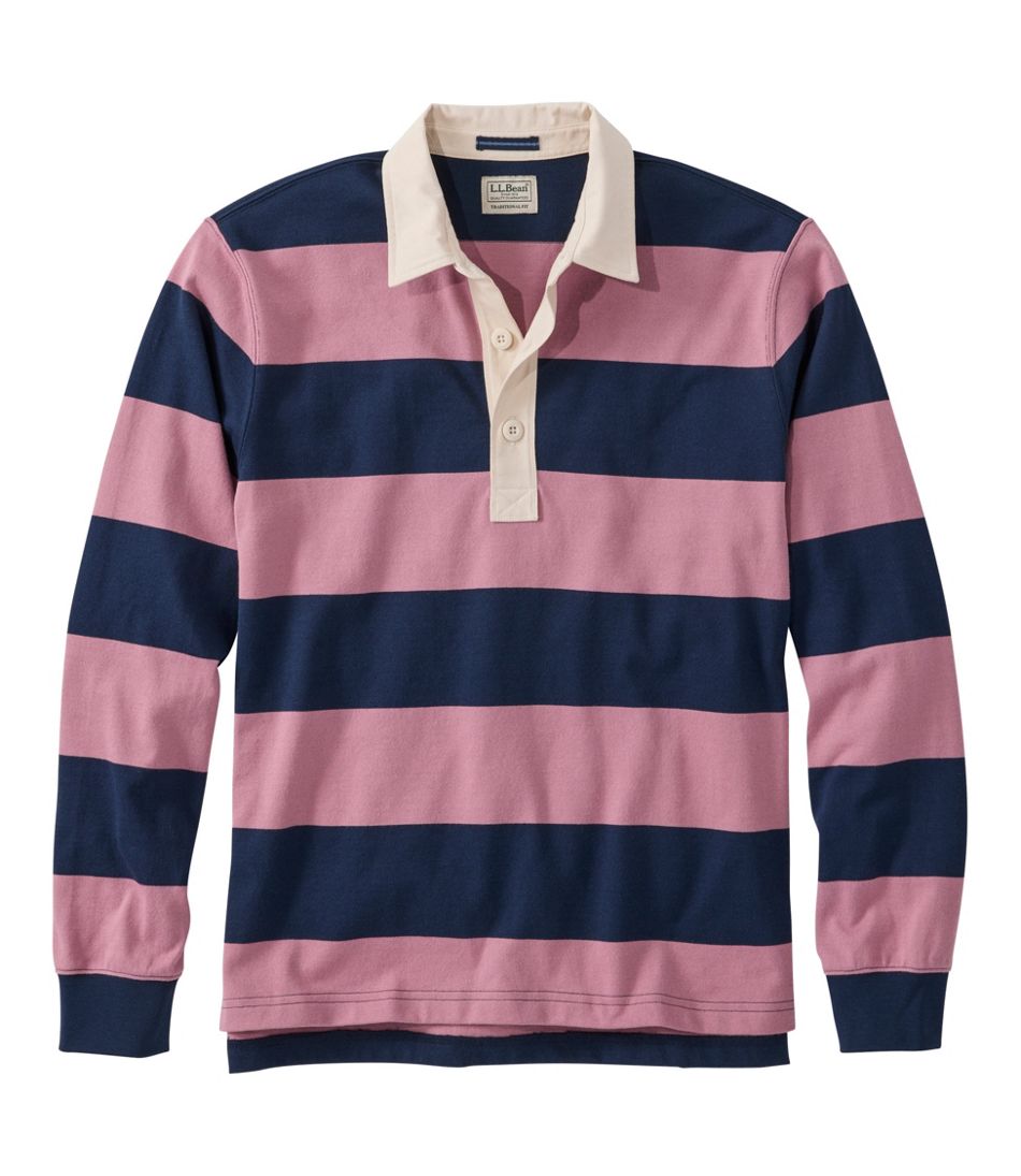 L.L.Bean Men's Bean's Vintage Soft Rugby, Stripe CLOTHING|SALE