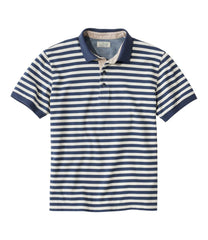 L.L.Bean Men's Casco Bay Rugged Polo, Short-Sleeve, Stripe CLOTHING