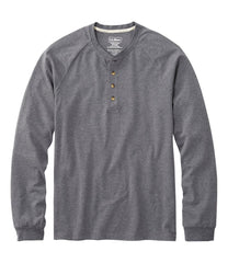 L.L.Bean Men's Comfort Stretch Pima Tee Shirt, Long-Sleeve Henley CLOTHING|SALE