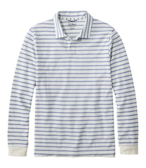 L.L.Bean Men's Comfort Stretch Performance® Polo, Long-Sleeve, Stripe CLOTHING