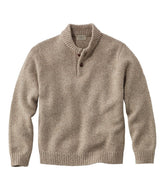L.L.Bean Men's Classic Ragg Wool Sweater, Henley CLOTHING