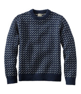 L.L.Bean Men's Bean's Classic Ragg Wool Sweater, Crewneck, Bird's-Eye CLOTHING