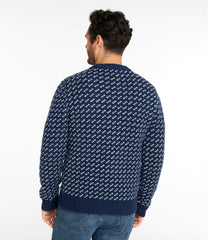 L.L.Bean Men's Bean's Classic Ragg Wool Sweater, Crewneck, Bird's-Eye CLOTHING