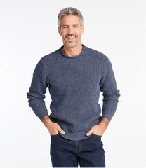 L.L.Bean Men's Organic Cotton Waffle Sweater, Rollneck Crew CLOTHING