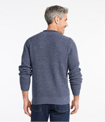 L.L.Bean Men's Organic Cotton Waffle Sweater, Rollneck Crew CLOTHING