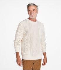 L.L.Bean Men's Bean's Heritage Soft Cotton Fisherman Sweater, Crewneck CLOTHING|SALE