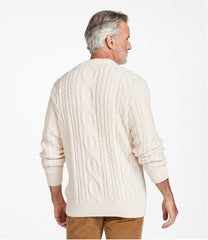 L.L.Bean Men's Bean's Heritage Soft Cotton Fisherman Sweater, Crewneck CLOTHING|SALE