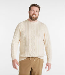 L.L.Bean Men's Bean's Heritage Soft Cotton Fisherman Sweater, Crewneck CLOTHING|SALE