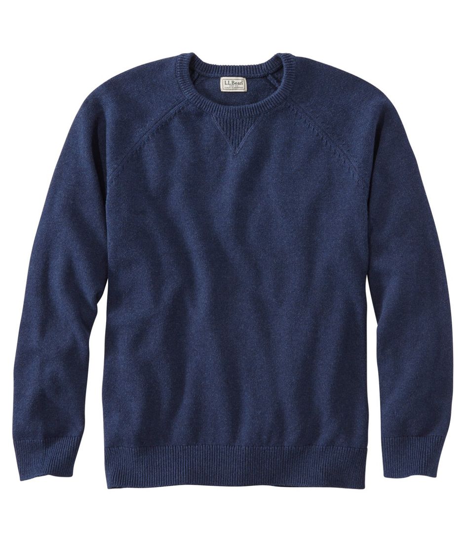 L.L.Bean Men's Wicked Soft Cotton/Cashmere Sweater, Crewneck CLOTHING|SALE