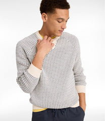 L.L.Bean Men's Wicked Soft Cotton/Cashmere Sweater, Crewneck, Pattern CLOTHING