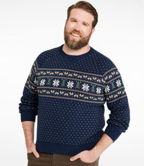 L.L.Bean Men's Wicked Soft Cotton/Cashmere Sweater, Crewneck, Pattern CLOTHING