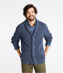 L.L.Bean Men's Organic Cotton Waffle Sweater, Cardigan CLOTHING