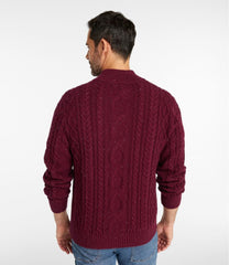 L.L.Bean Men's Bean's Heritage Soft Cotton Fisherman Sweater, Button-Mock CLOTHING|SALE