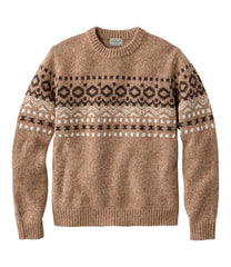 L.L.Bean Men's Bean's Classic Ragg Wool Sweater, Crewneck, Fair Isle CLOTHING