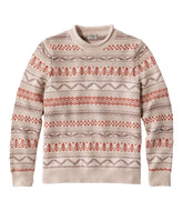 L.L.Bean Men's Organic Cotton Waffle Sweater, Crewneck, Fair Isle CLOTHING