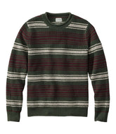L.L.Bean Men's Organic Cotton Waffle Sweater, Rollneck Crew, Stripe CLOTHING|SALE