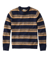 L.L.Bean Men's Bean's Classic Ragg Wool Sweater, Crewneck, Stripe CLOTHING