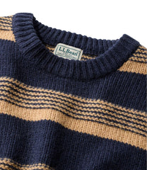 L.L.Bean Men's Bean's Classic Ragg Wool Sweater, Crewneck, Stripe CLOTHING