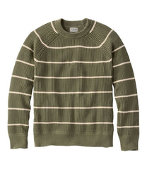 L.L.Bean Men's Mariner Rib Crew Sweater, Stripe CLOTHING