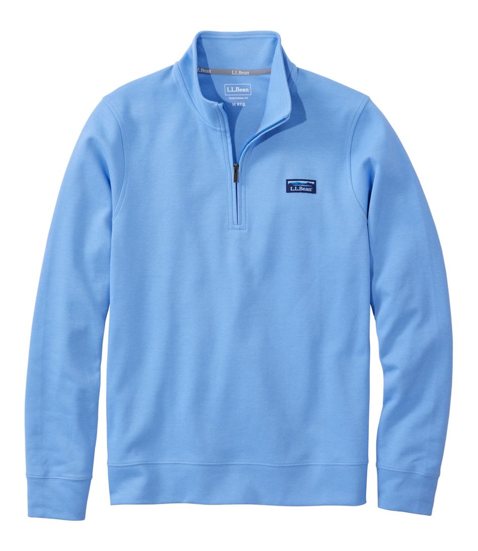 L.L.Bean Men's Comfort Stretch Performance® Piqué, Quarter-Zip Pullover CLOTHING|SALE