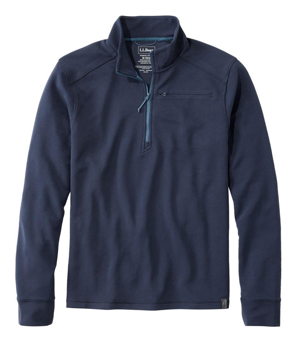 L.L.Bean Men's VentureStretch Ottoman-Rib Pullover, Quarter-Zip CLOTHING|SALE