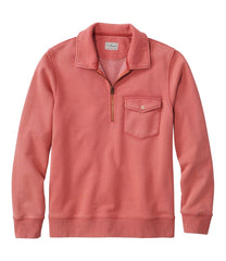 L.L.Bean Men's Sunwashed Sweatshirt, Quarter-Zip Polo, Long-Sleeve CLOTHING