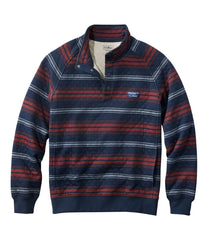 L.L.Bean Men's Quilted Sweatshirt, Mockneck, Stripe CLOTHING|SALE