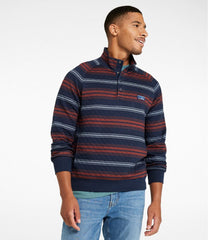 L.L.Bean Men's Quilted Sweatshirt, Mockneck, Stripe CLOTHING|SALE