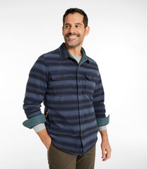 L.L.Bean Men's Bean's Mariner Fleece Shirt, Print CLOTHING