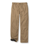 L.L.Bean Men's Double L® Chinos, Natural Fit, Plain Front, Flannel-Lined CLOTHING