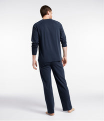 L.L.Bean Men's Bean's Cotton Knit Pajamas, Henley PJ Set CLOTHING|SALE