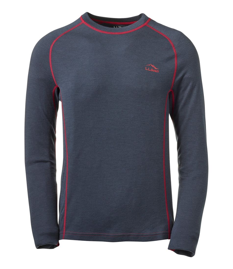 L.L.Bean Men's Cresta Wool Midweight 250 Crew Top CLOTHING