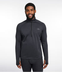 L.L.Bean Men's Midweight Base Layer Crew Top, 1/4 Zip CLOTHING