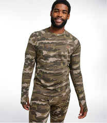 L.L.Bean Men's Heavyweight Base Layer Crew Top, Print CLOTHING