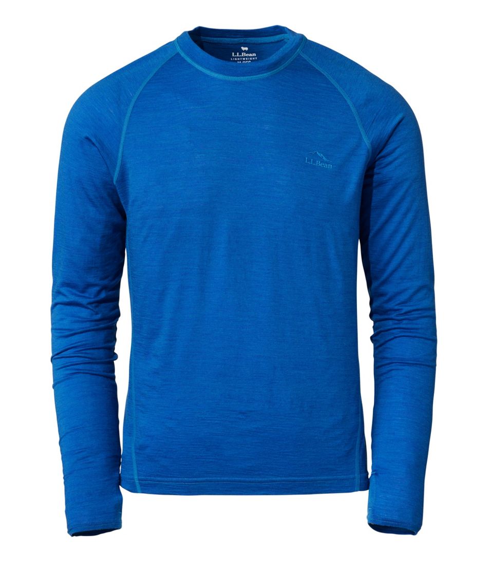L.L.Bean Men's Cresta Ultralight 150 Crew Top, Stripe CLOTHING