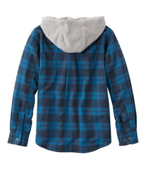 L.L.Bean Kids' Fleece-Lined Flannel Shirt, Hooded Plaid CLOTHING|SALE