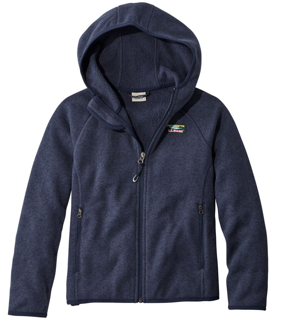 L.L.Bean Kids' Sweater Fleece, Hooded CLOTHING|OUTERWEAR