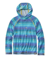 L.L.Bean Kids' Everyday SunSmart® Hooded Tee, Long-Sleeve Stripe CLOTHING|SALE