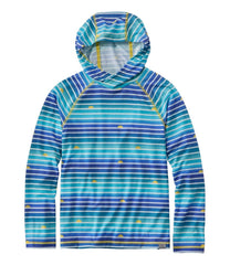 L.L.Bean Kids' Everyday SunSmart® Hooded Tee, Long-Sleeve Stripe CLOTHING|SALE