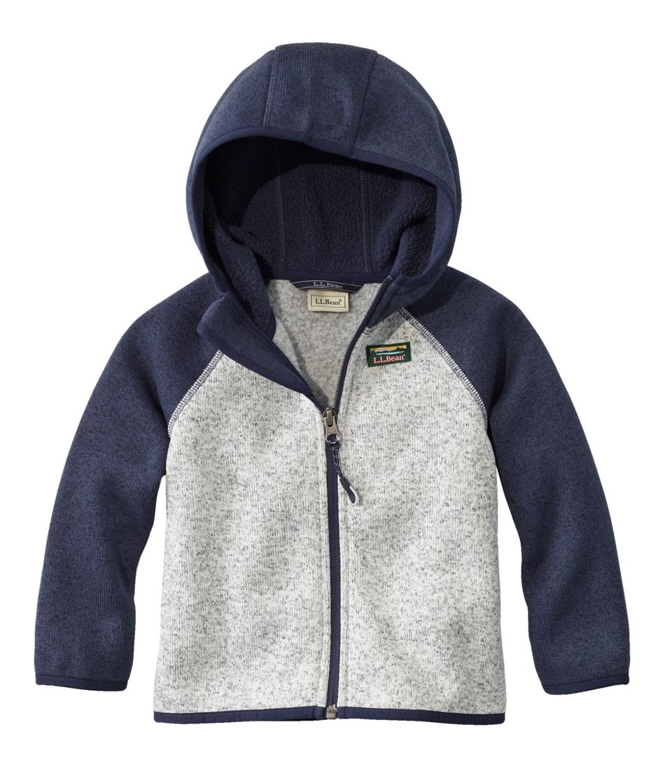 L.L.Bean Infants' and Toddlers' Sweater Fleece, Hooded Colorblock CLOTHING|OUTERWEAR|SALE