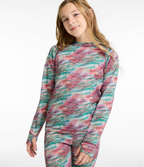 L.L.Bean Kids' Wicked Warm Midweight Long Underwear, Top Print CLOTHING