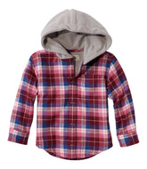 L.L.Bean Toddlers' Fleece-Lined Flannel Shirt, Hooded CLOTHING