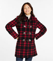 L.L.Bean Women's Classic Lambswool Duffel Coat, Pattern OUTERWEAR